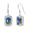 D'Joy AAA Labradorit Ohrringe 925 Silber rhodiniert ca. 8.60 ct