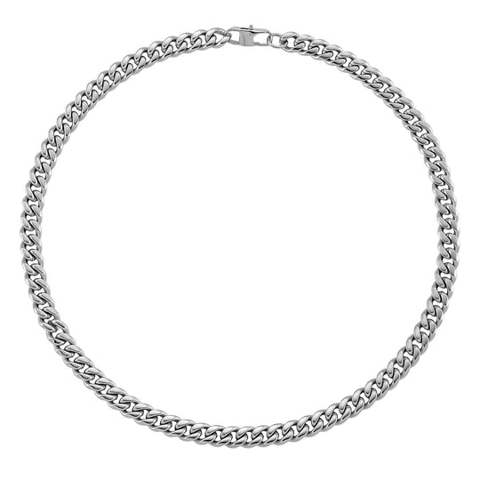 DESIGNER INSPIRIERT Panzer 316L Edelstahl Halskette ca. 45 cm ca. 55,70g, Silberfarben