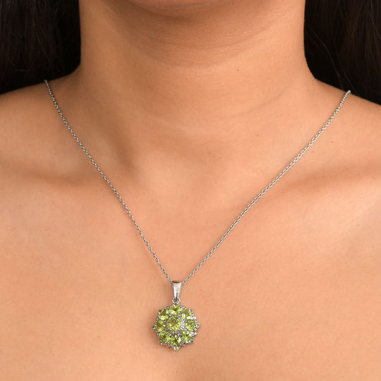 Peridot Anhänger Edelstahl ca. 5.33 ct