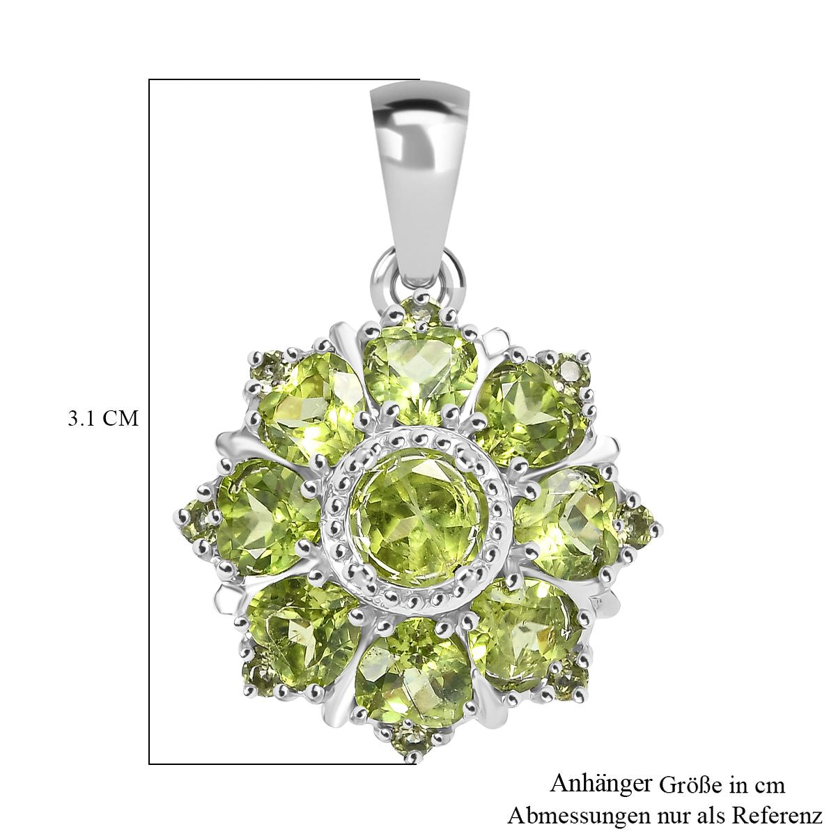 Peridot Anhänger Edelstahl ca. 5.33 ct