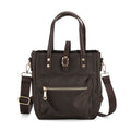 Nylon Crossbody Tasche, 22x23x9 cm, Dunkelbraun