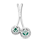 D'Joy Smaragd-Quarz Triplette Anhänger 925 Silber rhodiniert ca. 3.03 ct