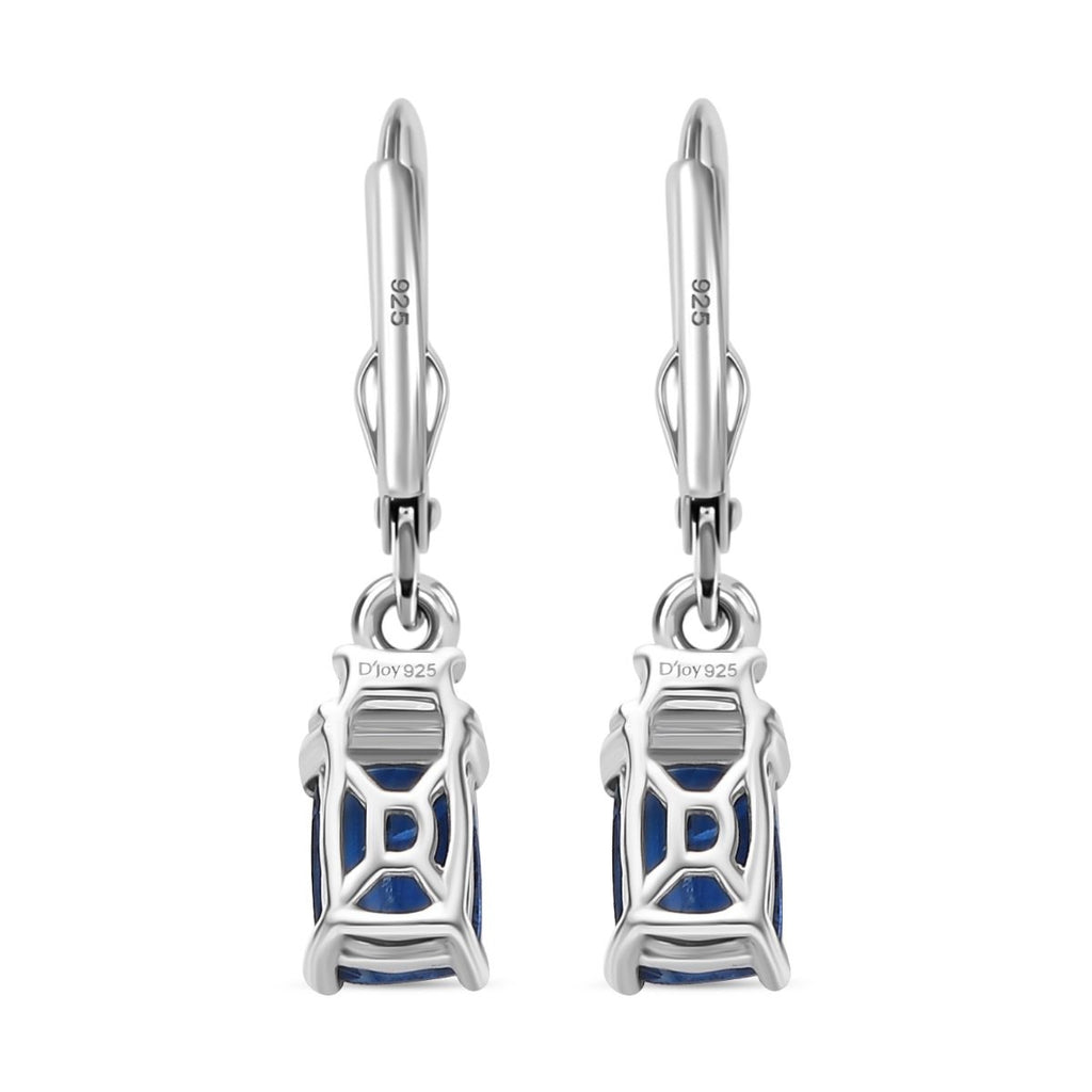 D'Joy AA Natürlicher Kaschmir-Kyanit, Weißer Zirkon Ohrringe 925 Silber rhodiniert ca. 2,88 ct.