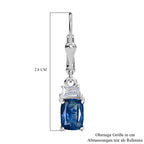 D'Joy AA Natürlicher Kaschmir-Kyanit, Weißer Zirkon Ohrringe 925 Silber rhodiniert ca. 2,88 ct.