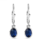 D'Joy AA Natürlicher Kaschmir-Kyanit Ohrringe 925 Silber rhodiniert ca. 2,07 ct.
