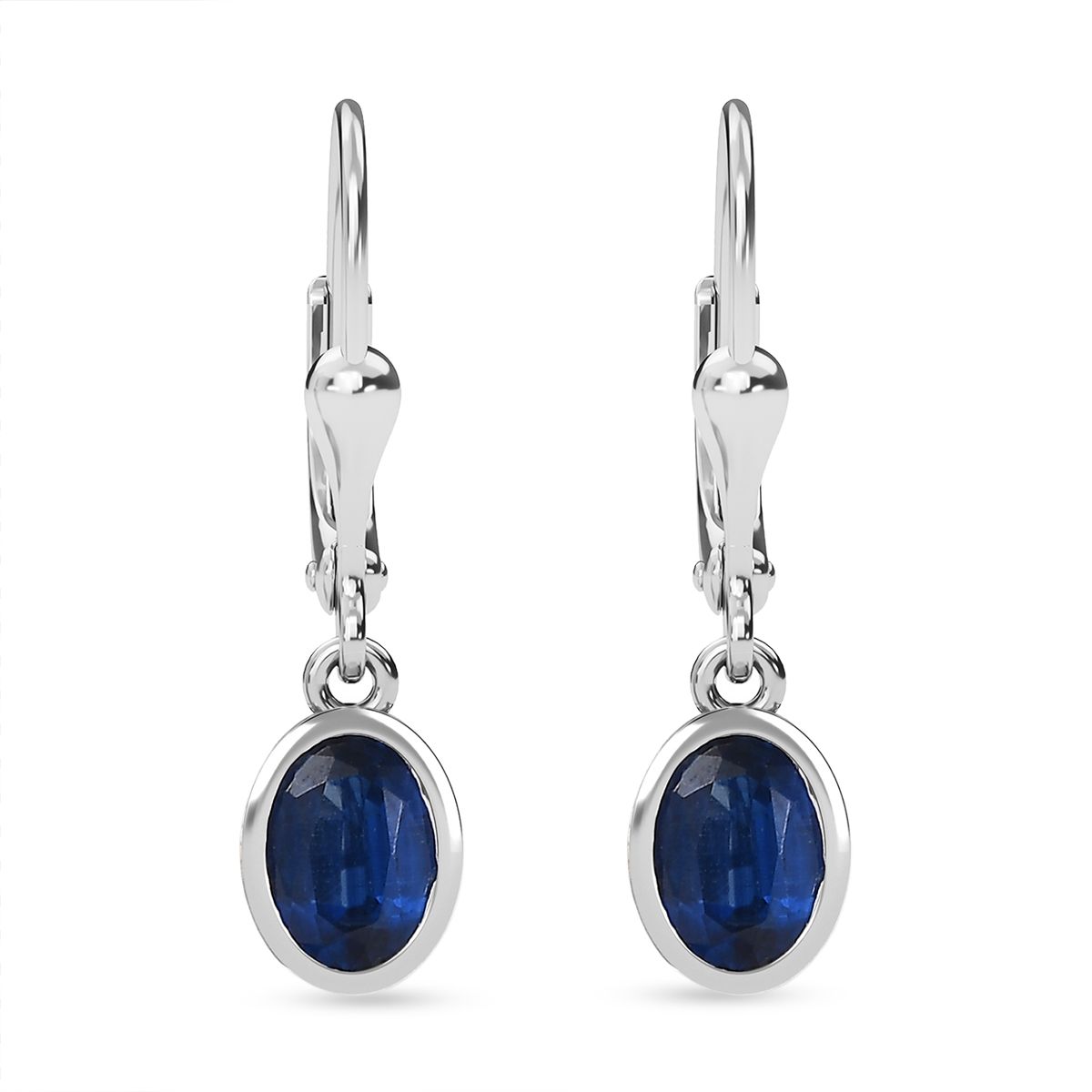 D'Joy AA Natürlicher Kaschmir-Kyanit Ohrringe 925 Silber rhodiniert ca. 2,07 ct.