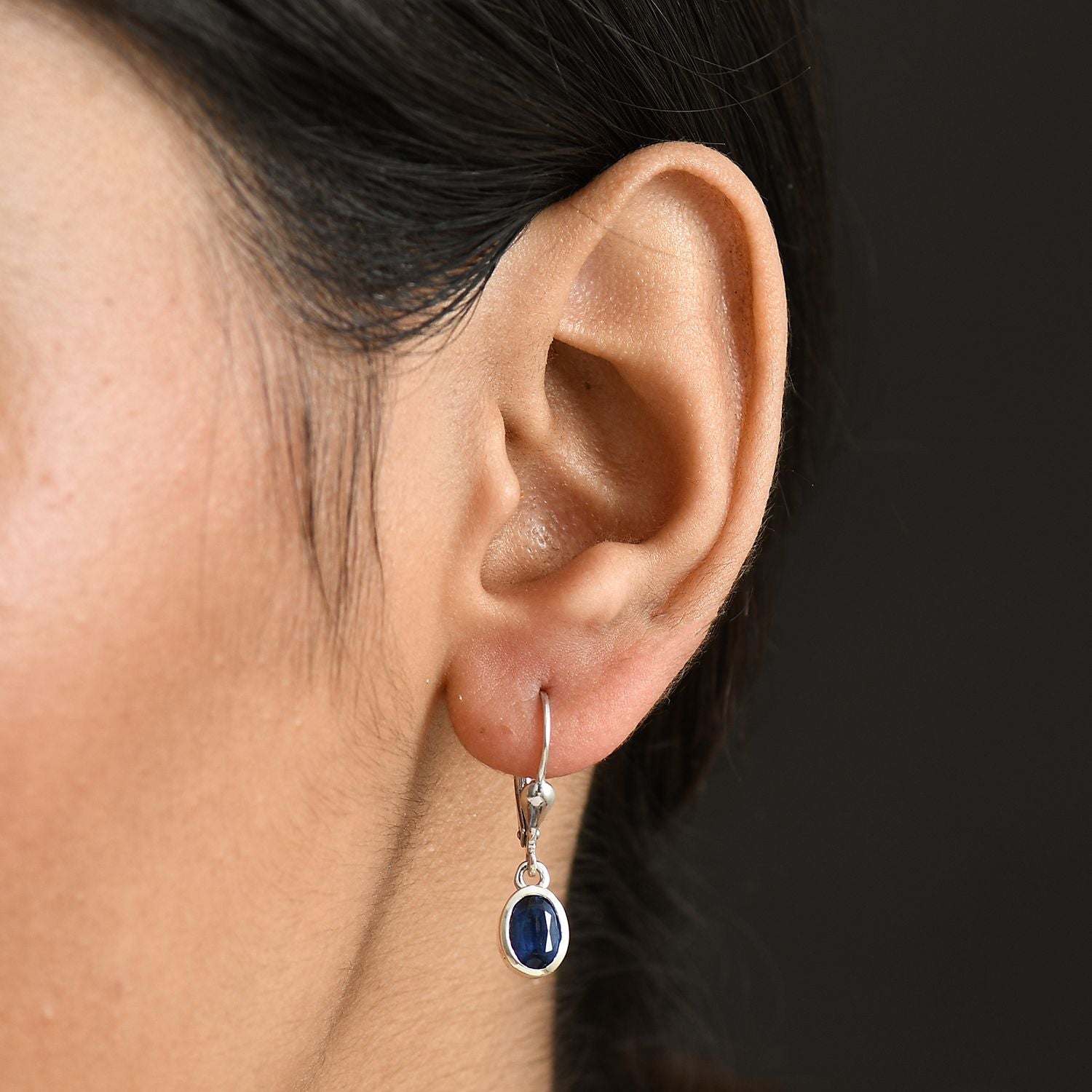 D'Joy AA Natürlicher Kaschmir-Kyanit Ohrringe 925 Silber rhodiniert ca. 2,07 ct.