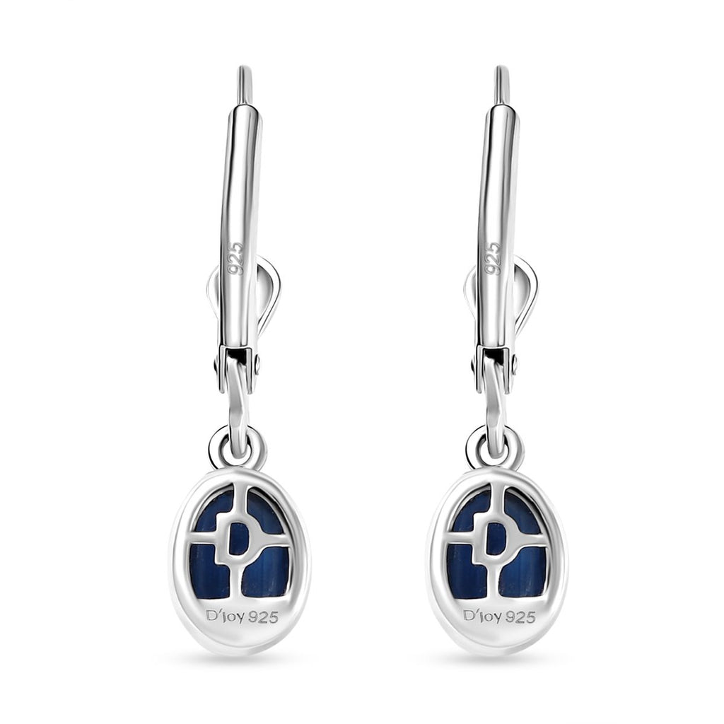 D'Joy AA Natürlicher Kaschmir-Kyanit Ohrringe 925 Silber rhodiniert ca. 2,07 ct.