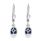D'Joy AA Natürlicher Kaschmir-Kyanit Ohrringe 925 Silber rhodiniert ca. 2,07 ct.