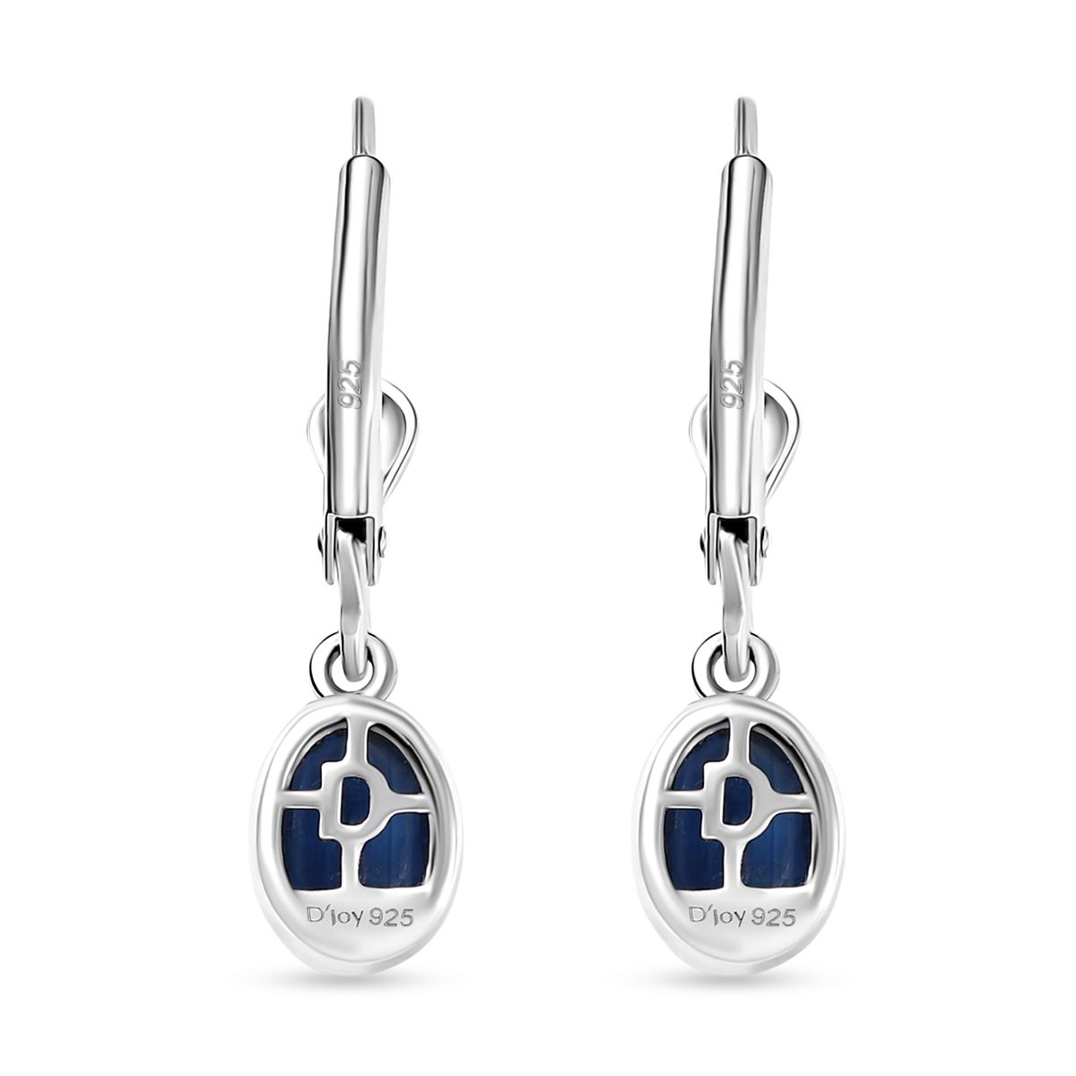 D'Joy AA Natürlicher Kaschmir-Kyanit Ohrringe 925 Silber rhodiniert ca. 2,07 ct.