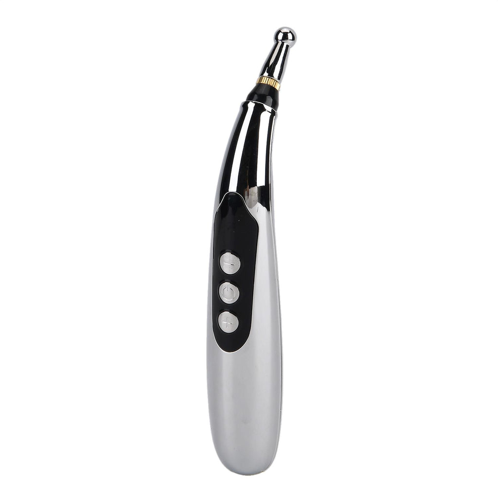 Akupunktur Meridian Stift mit Mikrostrom, wiederaufladbar, 9 Intensitätsstufen, Silber