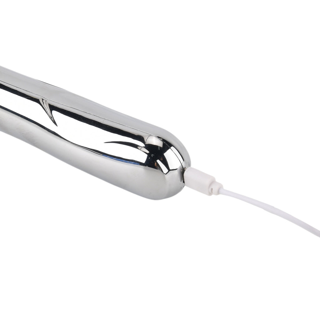Akupunktur Meridian Stift mit Mikrostrom, wiederaufladbar, 9 Intensitätsstufen, Silber