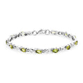 Natürliches Peridot Armband, ca. 19 cm 316L Edelstahl ca. 5.64 ct