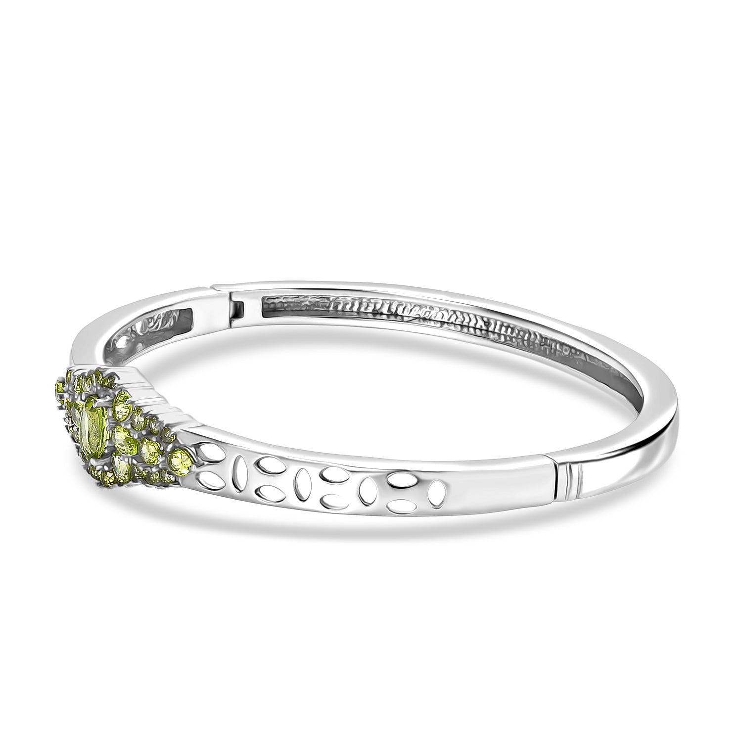 Peridot Armreif ca. 19 cm 316L Edelstahl ca. 3.59 ct
