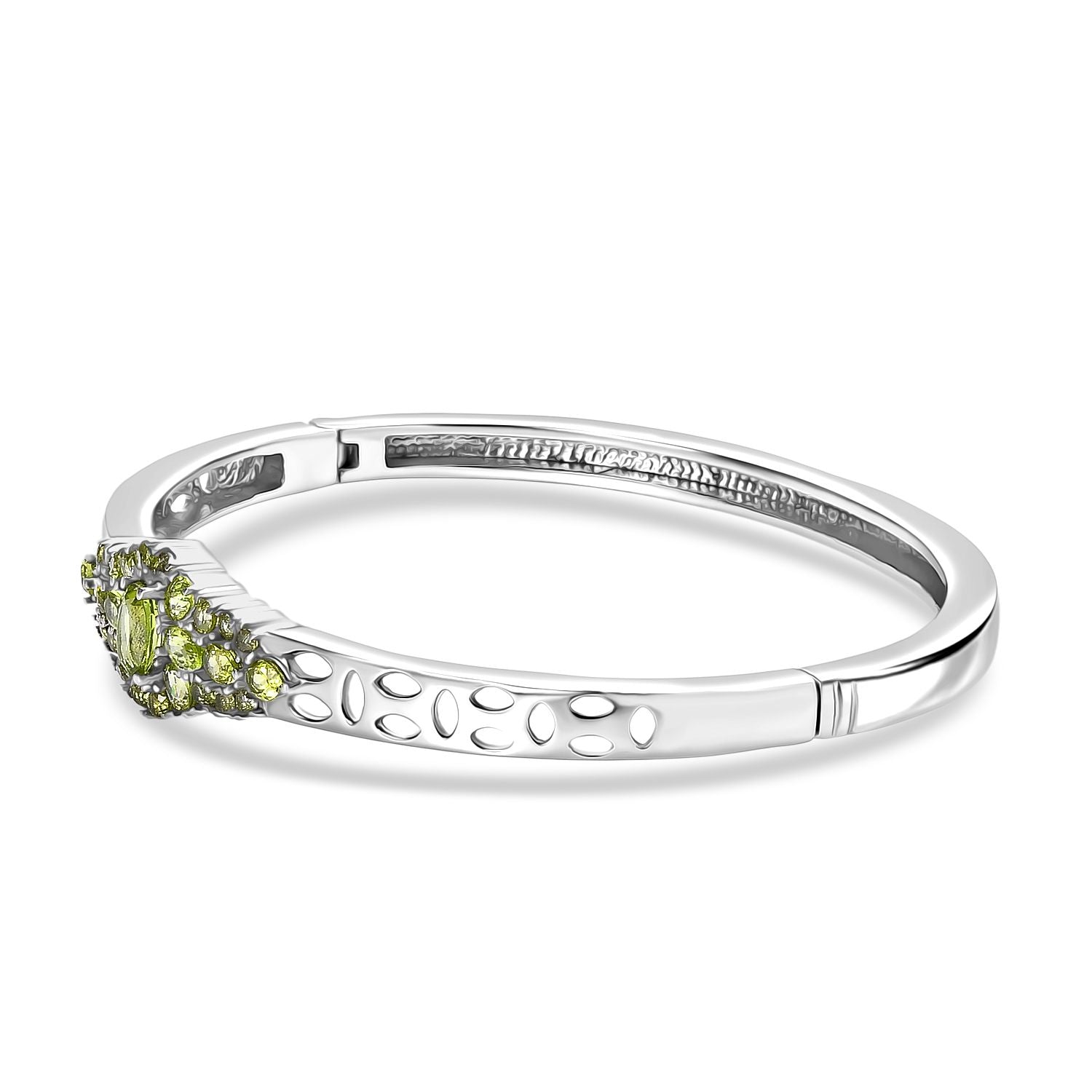 Peridot Armreif ca. 19 cm 316L Edelstahl ca. 3.59 ct