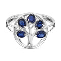 D'Joy Masoala Saphir (Fissure gefüllt) Ring 925 Silber Rhodiniert (Größe 16.00) ca. 1,20 ct