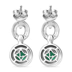 LUXURIANT - AAA Lab Grown Kolumbianischer Smaragd Ohrringe 925 Silber rhodiniert ca. 1.00 ct