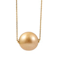 AAA Goldene Südsee Perle (16-17 mm) Halskette ca. 50 cm 750 Gelb Gold