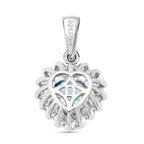 D'Joy AA Blauer Zirkon, Weißer Zirkon Anhänger 925 Silber rhodiniert ca. 1.51 ct