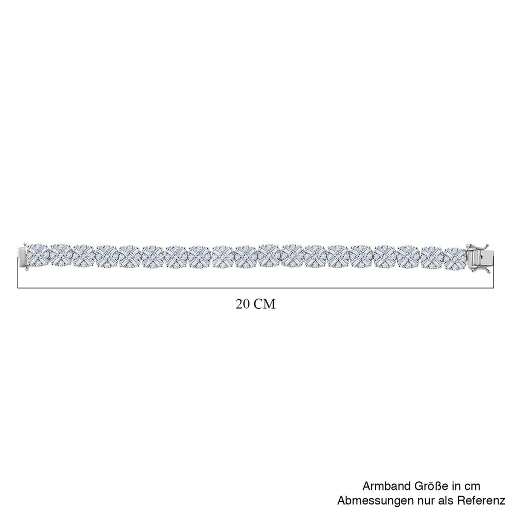 D'Joy Moissanit Armband ca. 19 cm 925 Silber rhodiniert ca. 17,12 ct.