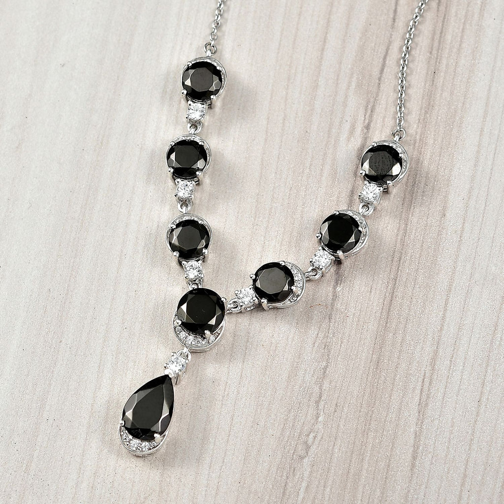 D'Joy Elite Shungit Halskette ca. 45 cm 925 Silber rhodiniert ca. 10,28 ct.