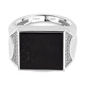 D'Joy Shungit, Weißer Topas Ring 925 Silber rhodiniert (Größe 16.00) ca. 6,58 ct