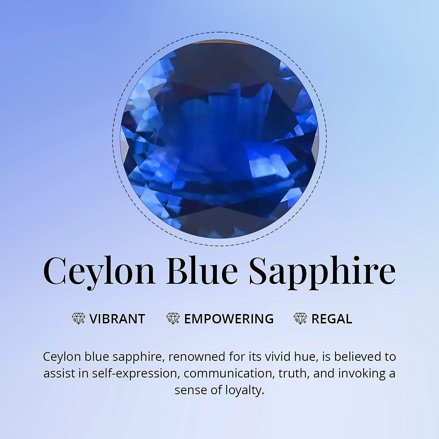AAAA Ceylon Sapphire aus BIBILA Round Free Faceted Cut, ca. 1.00 ct