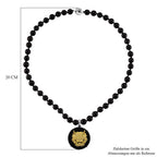 D'Joy Shungit Halskette ca. 45 cm 925 Silber rhodiniert ca. 205,16 ct.