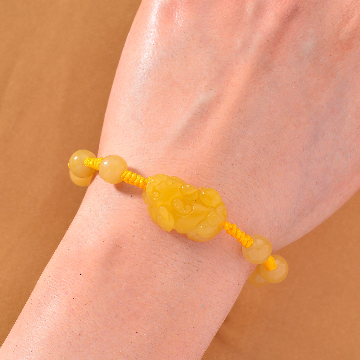 Honig Jade Armband Flexibles  ca. 60.00 ct