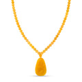D'Joy Honig Jade Halskette, Flexibles, 925 Silber Vergoldet (10-15 Werktage Lieferzeit) ca. 350.00 ct