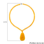 D'Joy Honig Jade Halskette, Flexibles, 925 Silber Vergoldet (10-15 Werktage Lieferzeit) ca. 350.00 ct