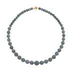 D'Joy EXTREM SELTEN - Natürlicher Olmek Jadeit Halskette ca. 50 cm 925 Silber vergoldet ca. 400.00 ct