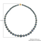 D'Joy EXTREM SELTEN - Natürlicher Olmek Jadeit Halskette ca. 50 cm 925 Silber vergoldet ca. 400.00 ct