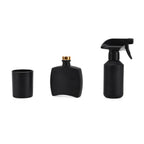 Kerzenset mit Duftstäbchen und Raumspray, Schwarz, 5 % Parfümanteil, Raumspray 100 ml, Duftkerze im Glas mit 100 g Paraffinwachs, Duftnote: English Pear & Freesia