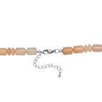 Pfirsich Aventurin Halskette ca. 45 cm 316L Edelstahl ca. 250.00 ct