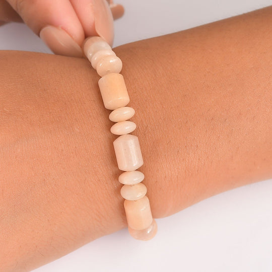Pfirsich Aventurin Armband Flexibel cm ca. 120.00 ct