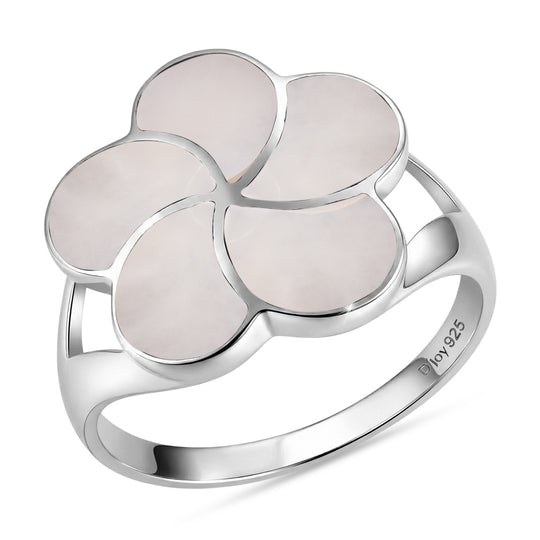 D'Joy Royal Bali Perlmutt Ring 925 Silber (Größe 18.00)