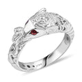 D'Joy Royal Bali Padparadscha Saphir Elefant Ring 925 Silber (Größe 16.00)