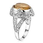D'Joy AA Citrin (16x12mm) Ring 925 Silber (Größe 21.00) ca. 8.48 ct