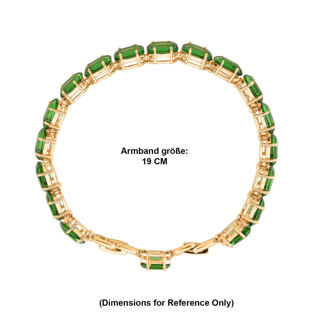 Grüner Kristall Armband ca. 19 cm Nickelfreies Messing Standard
