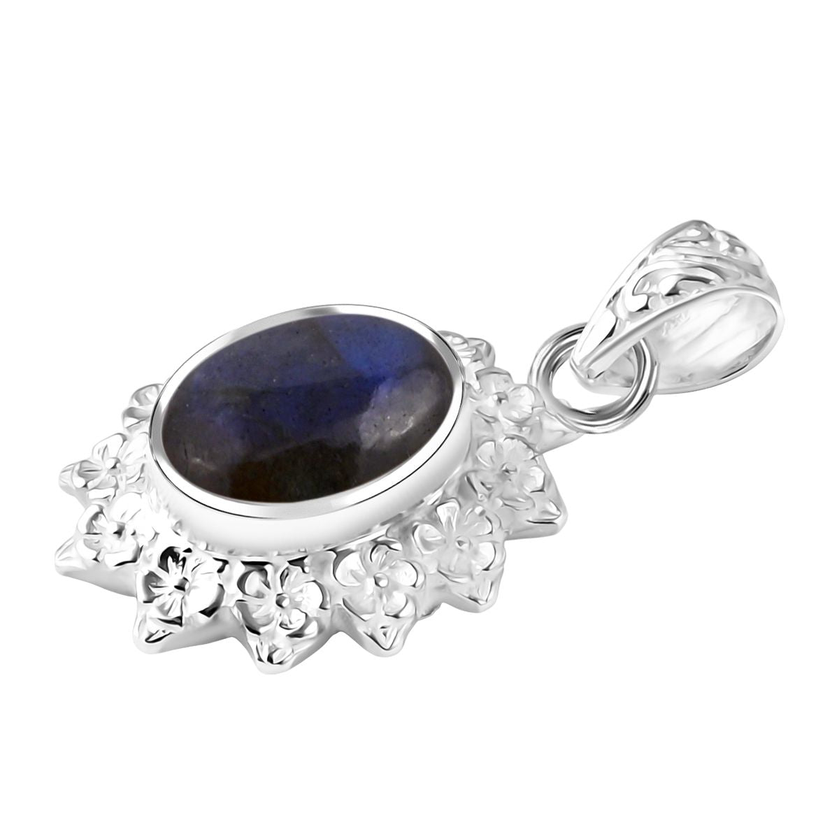 D'Joy Labradorit Anhänger 925 Silber ca. 5.96 ct