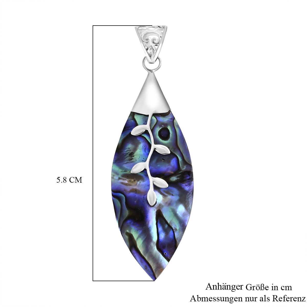 Abalone Muschel Anhänger 925 Silber ca.