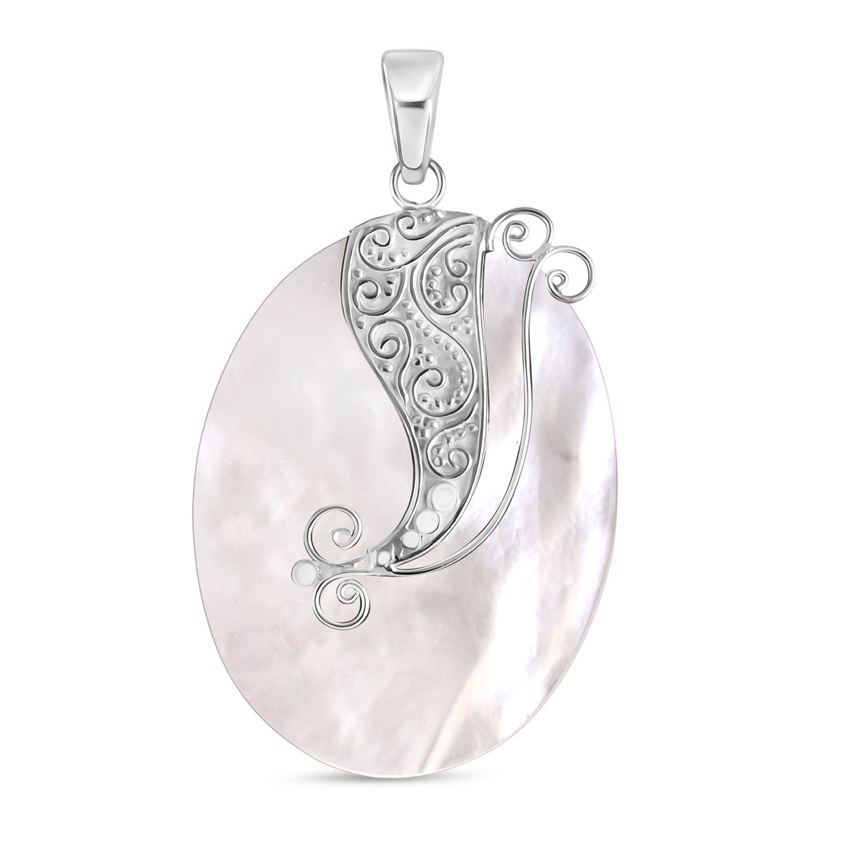Perlmutt Anhänger 925 Silber Standard