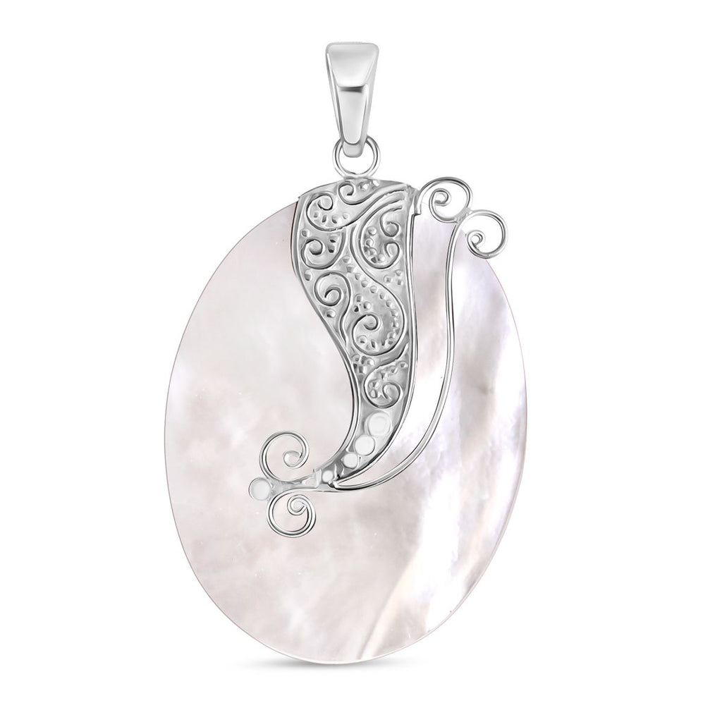 Perlmutt Anhänger 925 Silber Standard