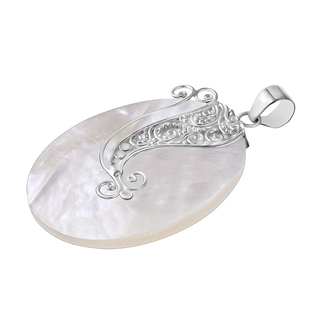 Perlmutt Anhänger 925 Silber Standard