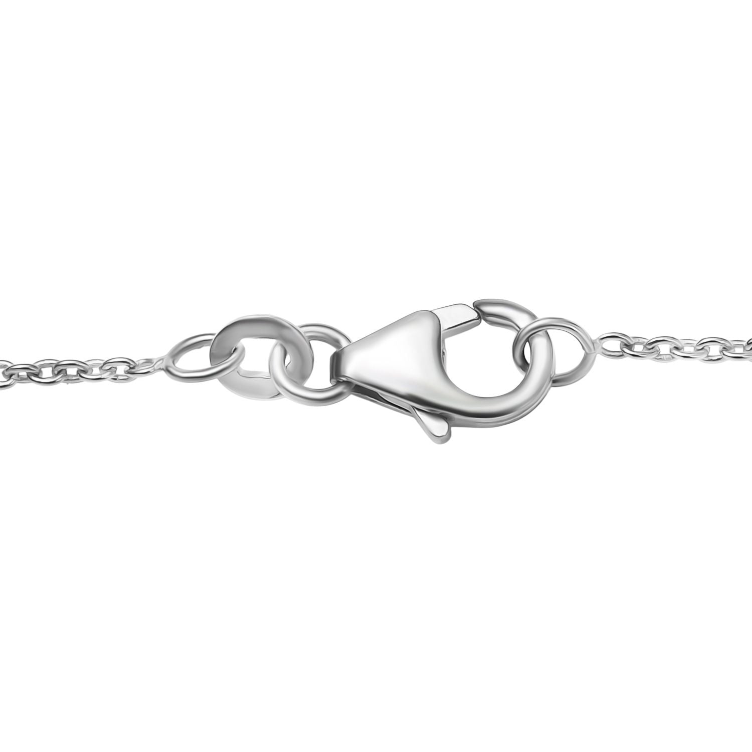 D'Joy Masoala Saphir (Fissure gefüllt) Halskette ca. 45 cm 925 Silber platiniert ca. 0.48 ct