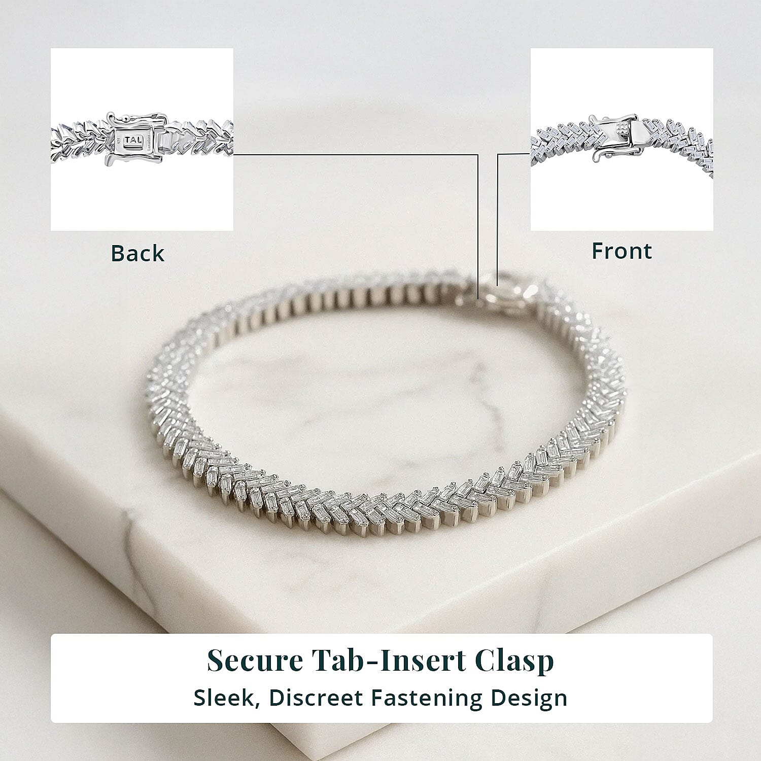 LUXURIANT DIAMOND - Lab Grown Diamant SI-GH Armband ca. 18.5 cm 925 Silber rhodiniert (7-8 Werktage Lieferzeit) ca. 4.00 ct