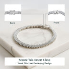 LUXURIANT DIAMOND - Lab Grown Diamant SI-GH Armband ca. 18.5 cm 925 Silber rhodiniert (7-8 Werktage Lieferzeit) ca. 4.00 ct