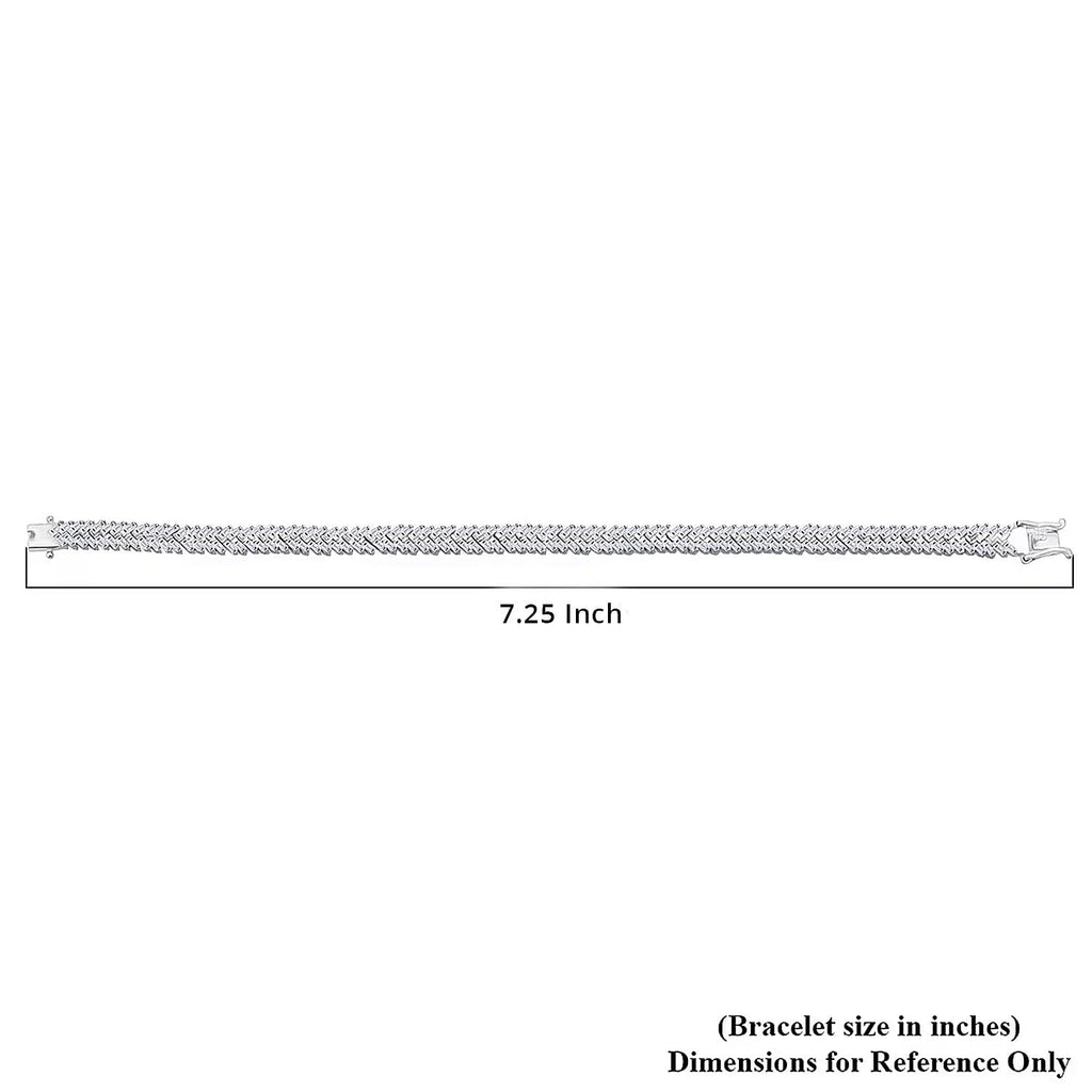LUXURIANT DIAMOND - Lab Grown Diamant SI-GH Armband ca. 18.5 cm 925 Silber rhodiniert (7-8 Werktage Lieferzeit) ca. 4.00 ct