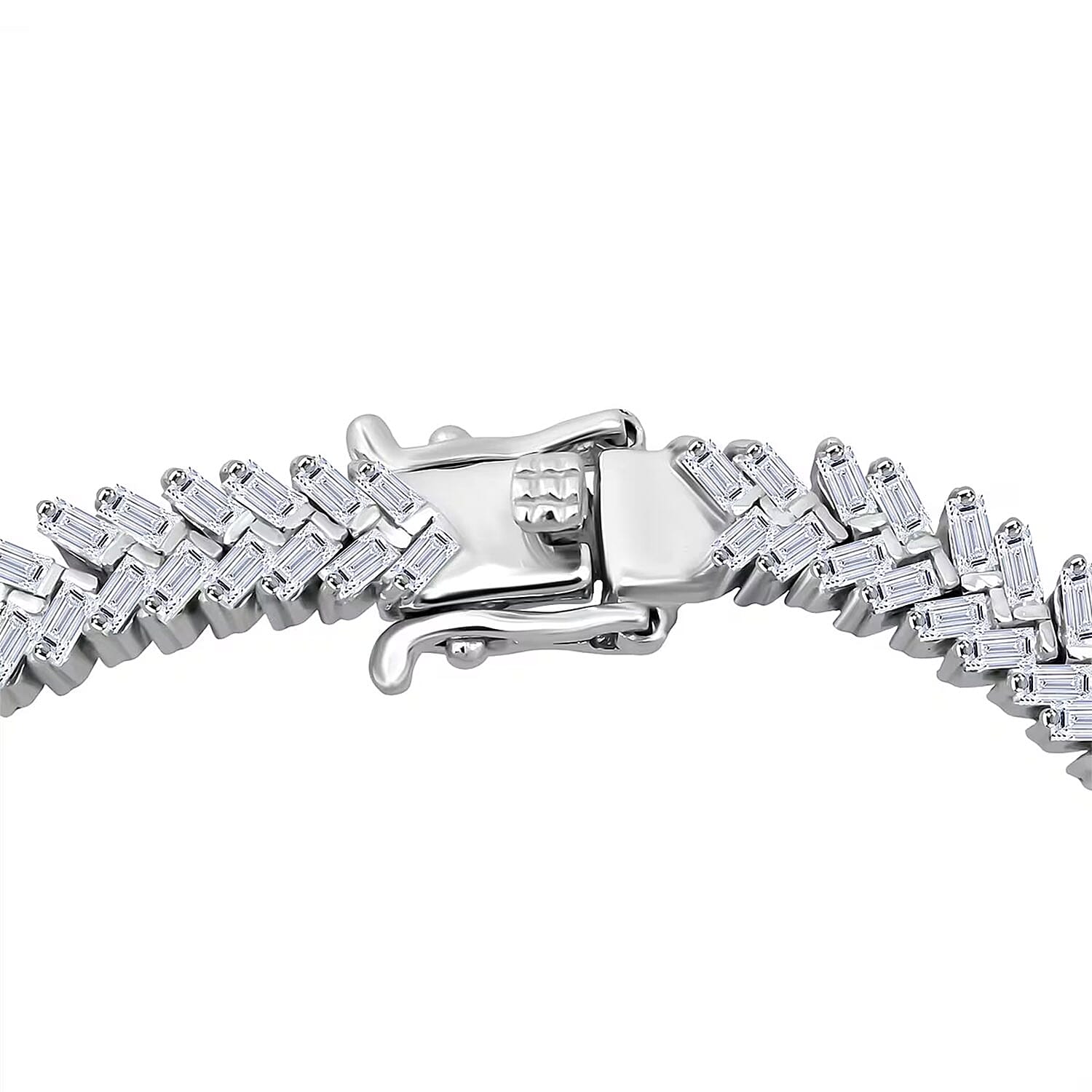 LUXURIANT DIAMOND - Lab Grown Diamant SI-GH Armband ca. 18.5 cm 925 Silber rhodiniert (7-8 Werktage Lieferzeit) ca. 4.00 ct